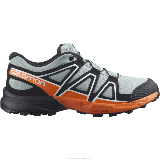 Junior - Kids' Shoes - Speedcross V42L1352 Salomon Wrought Iron/Black/Vibrant Orange - Salomon sneakers Australia