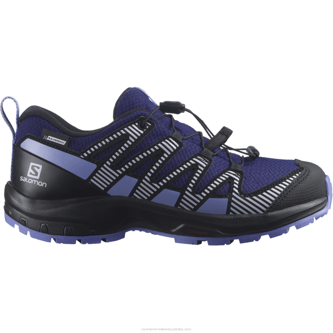 Junior - Kids' Shoes - Xa Pro V8 Clima Waterproof V42L1359 Salomon Astral Aura/Black/Purple Heather - Salomon shoes