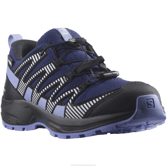 Junior - Kids\' Shoes - Xa Pro V8 Clima Waterproof V42L1359 Salomon Astral Aura/Black/Purple Heather - Salomon shoes
