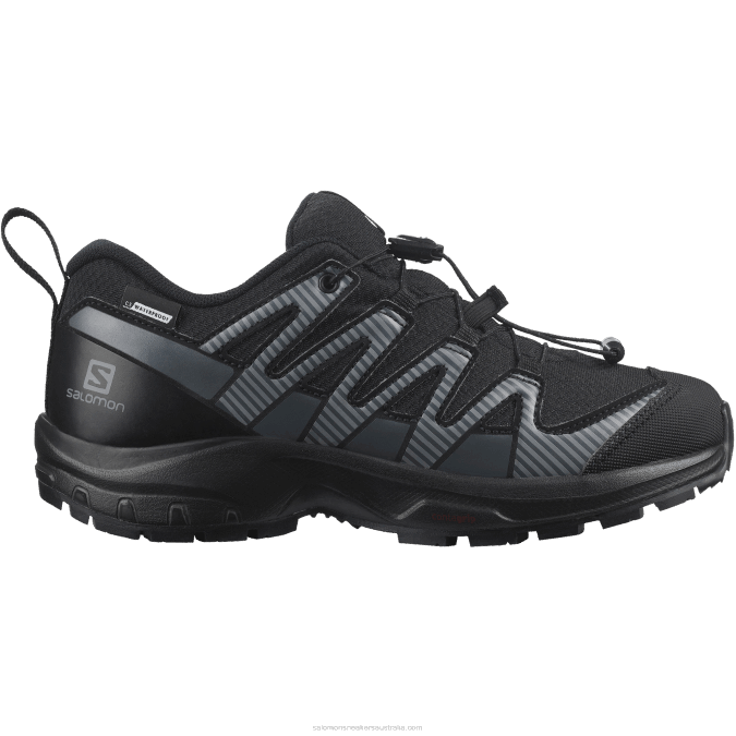 Junior - Kids' Shoes - Xa Pro V8 Clima Waterproof V42L1360 Salomon Black/Ebony - Salomon Australia