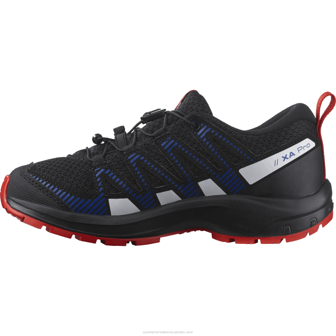 Junior - Kids\' Shoes - Xa Pro V8 V42L1356 Salomon Black/Lapis Blue/Fiery Red - Salomon shoes