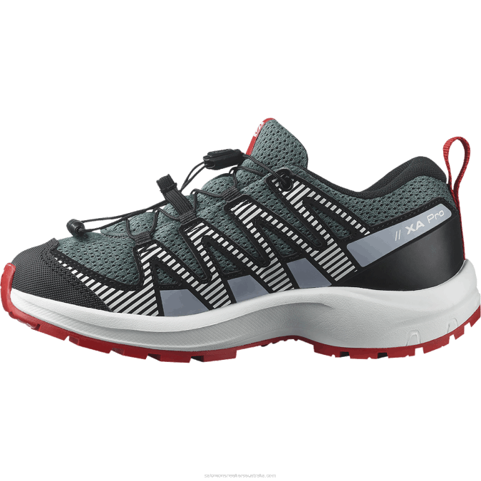 Junior - Kids\' Shoes - Xa Pro V8 V42L1357 Salomon Stormy Weather/Zen Blue/Goji Berry - Salomon Australia