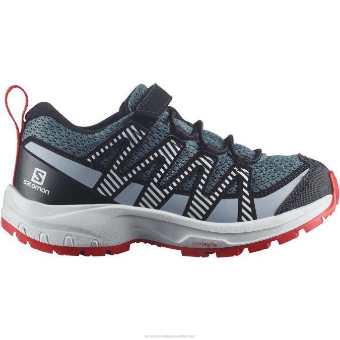 Junior - Kids' Shoes - Xa Pro V8 V42L1363 Salomon Stormy Weather/Zen Blue/Goji Berry - Salomon Australia