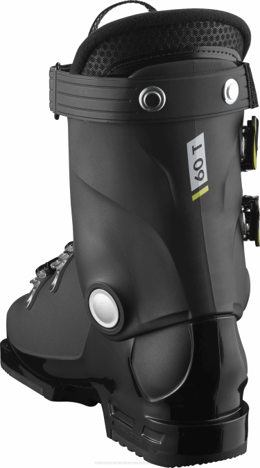 Junior - Kids\' On-Piste Boots - S/Max 60 Rt V42L1375 Salomon Black/Acid Green - Salomon Australia