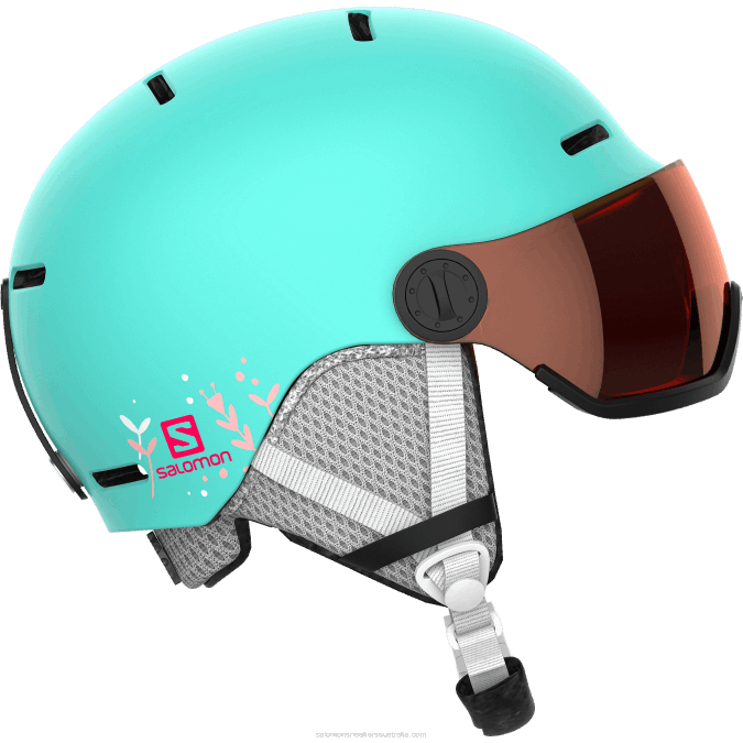 Junior - Kids' Helmet - Grom Visor V42L1390 Salomon Aruba Glossy - Salomon shoes