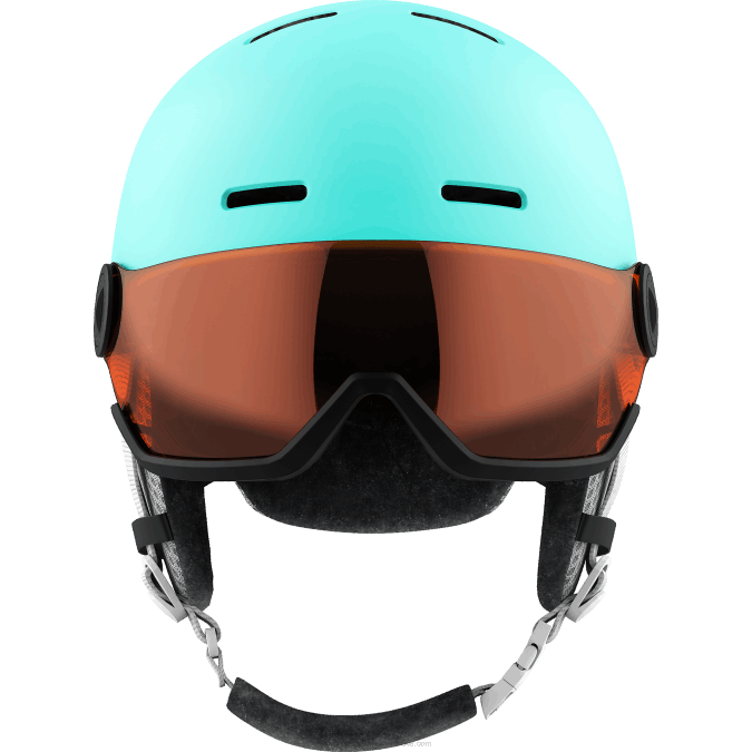 Junior - Kids\' Helmet - Grom Visor V42L1390 Salomon Aruba Glossy - Salomon shoes