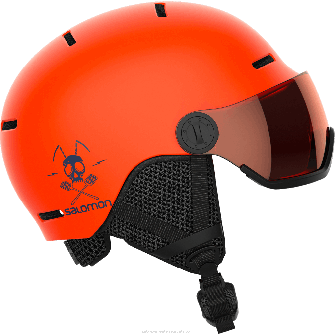 Junior - Kids' Helmet - Grom Visor V42L1392 Salomon Flame - Salomon shoes