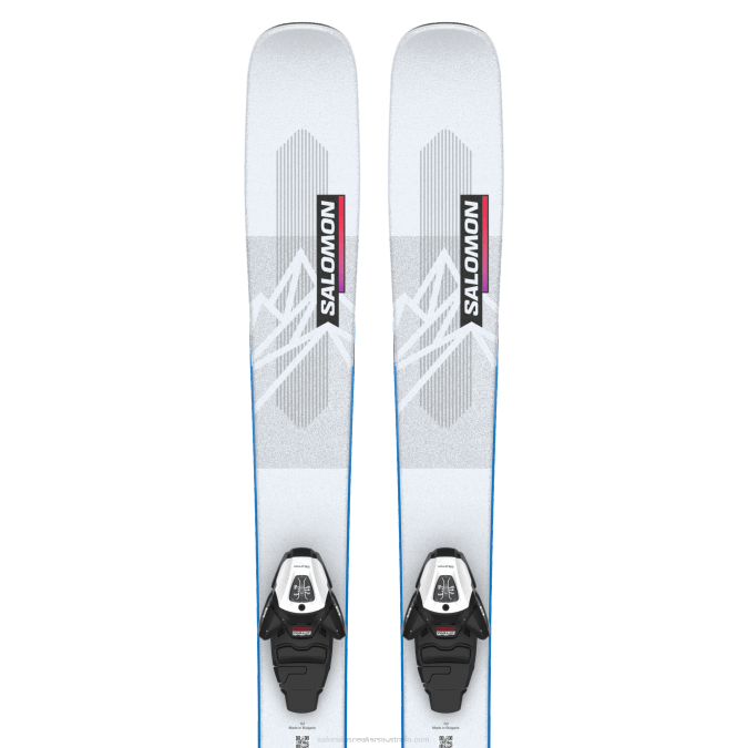 Junior - Kids' Freeride Ski Package - Qst Blank Team (And L6) V42L1367 Salomon Illusion Blue/Red/Process Blue - Salomon sneakers Australia