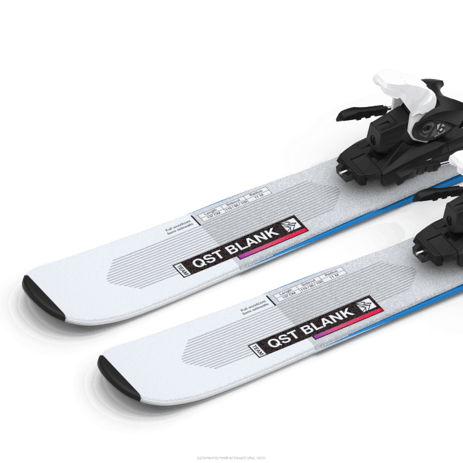 Junior - Kids\' Freeride Ski Package - Qst Blank Team (And L6) V42L1367 Salomon Illusion Blue/Red/Process Blue - Salomon sneakers Australia