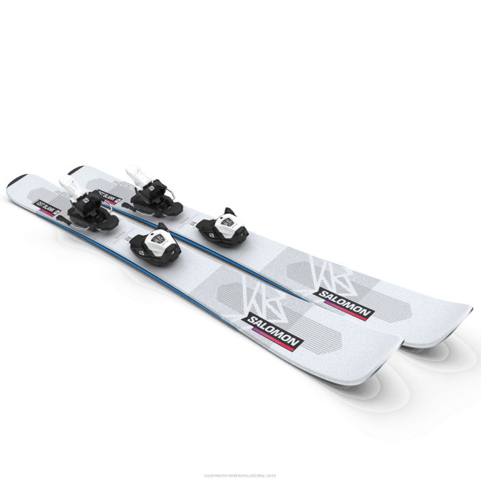 Junior - Kids\' Freeride Ski Package - Qst Blank Team (And L6) V42L1367 Salomon Illusion Blue/Red/Process Blue - Salomon sneakers Australia