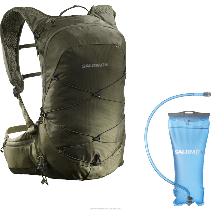 Men's Hiking Bag - Xt 15 Bladder V42L378 Salomon Olive Night/Martini Olive - Salomon shoes