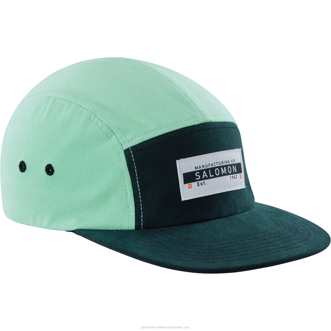 Men's Cap - Five Panel V42L451 Salomon Beach Glass/Black - Salomon sneakers Australia