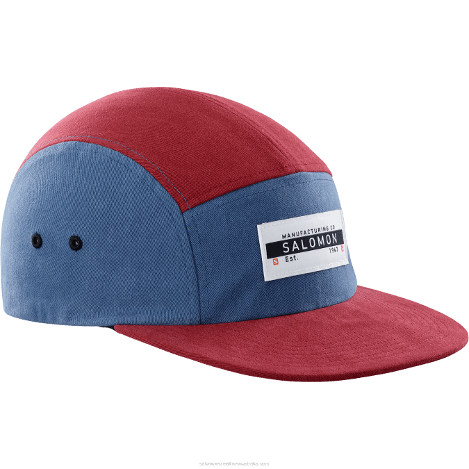 Men's Cap - Five Panel V42L453 Salomon Cabernet/Dark Denim - Salomon Australia