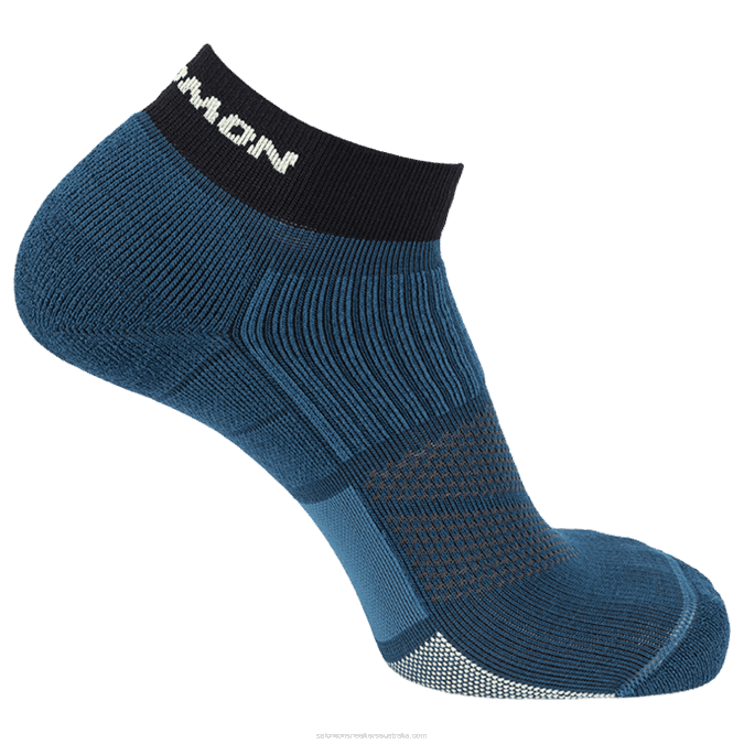 Men's Socks - X Ultra Ankle V42L465 Salomon Pacific/Deep Black/Yellow - Salomon sneakers Australia