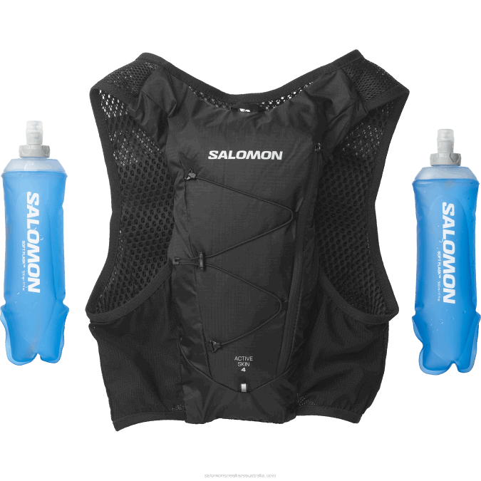 Men\'s Running Vest with flasks included - Active Skin 4 V42L330 Salomon Black - Salomon shoes