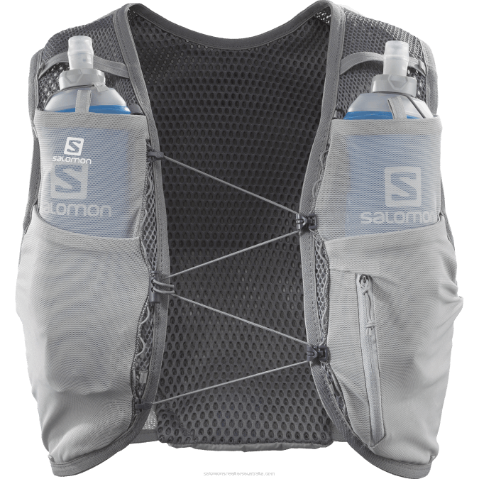 Men\'s Running Vest with flasks included - Active Skin 8 V42L323 Salomon Wrought Iron/Sedona Sage - Salomon sneakers Australia