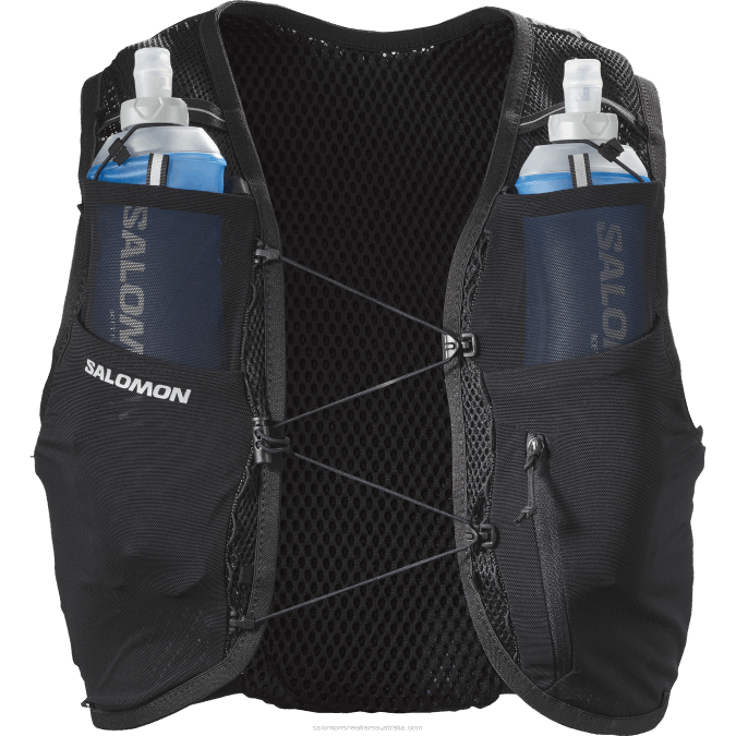 Men\'s Running Vest with flasks included - Active Skin 8 V42L325 Salomon Black - Salomon Australia