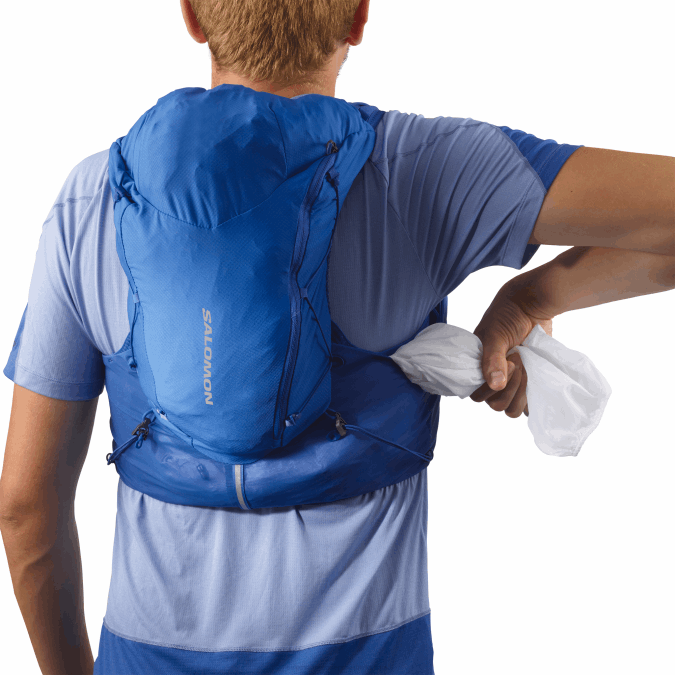 Men\'s Running Vest with flasks included - Adv Skin 12 V42L302 Salomon Nautical Blue/Ebony/White - Salomon shoes