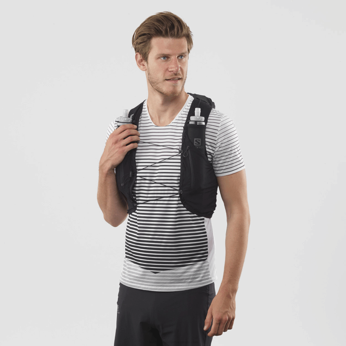 Men's Running Vest with flasks included - Adv Skin 12 V42L354 Salomon Black - Salomon Australia