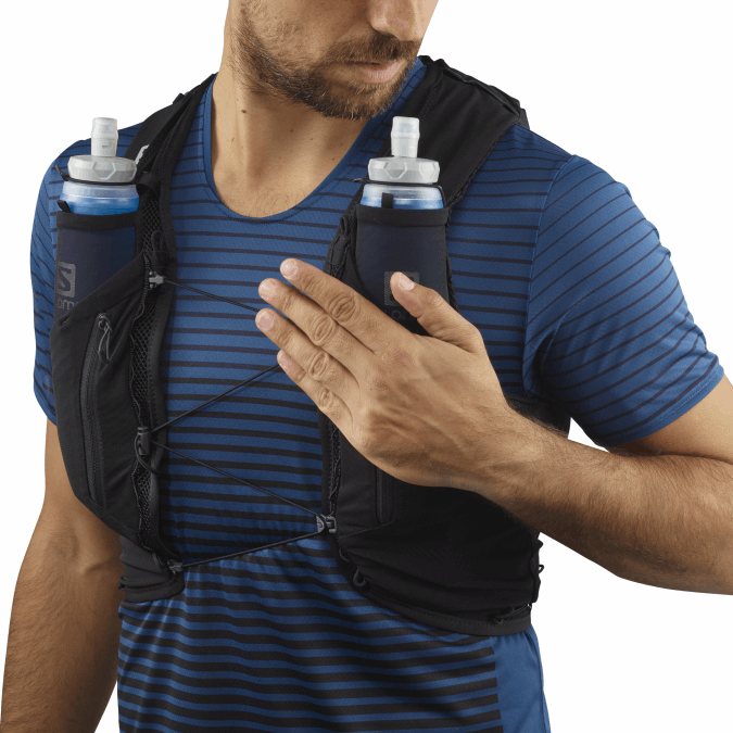 Men\'s Running Vest with flasks included - Adv Skin 12 V42L354 Salomon Black - Salomon Australia
