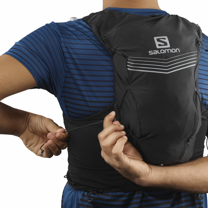 Men\'s Running Vest with flasks included - Adv Skin 12 V42L354 Salomon Black - Salomon Australia