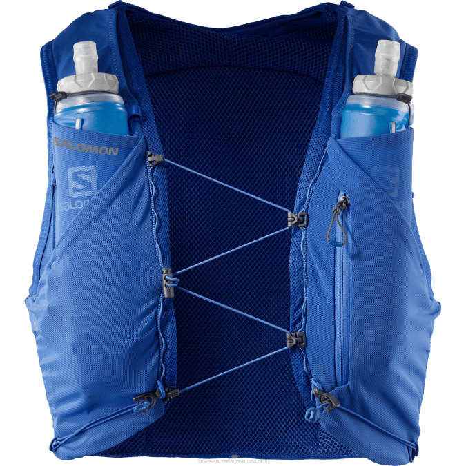 Men\'s Running Vest with flasks included - Adv Skin 5 V42L318 Salomon Nautical Blue/Ebony/White - Salomon Australia