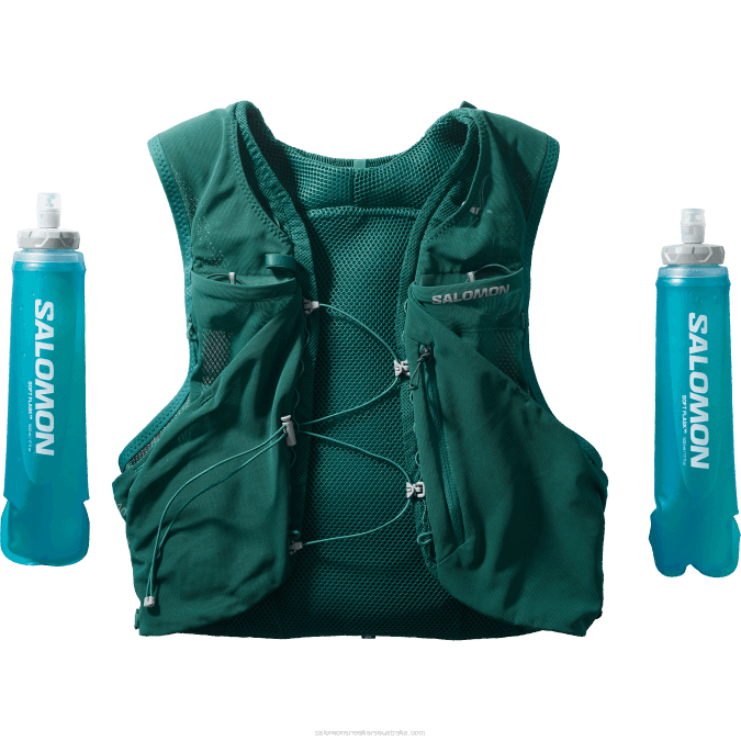 Men\'s Running Vest with flasks included - Adv Skin 5 V42L322 Salomon Pacific - Salomon Australia