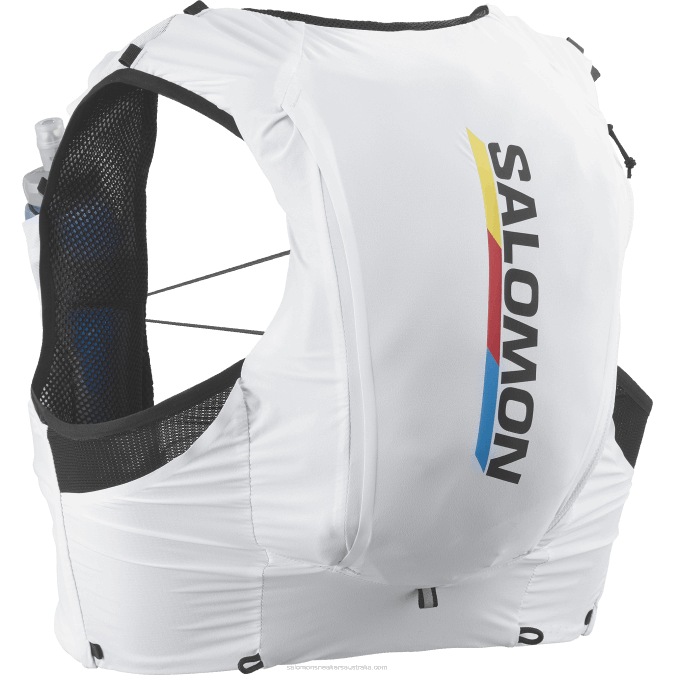 Men\'s Running Vest with flasks included - Sense Pro 10 Race Flag V42L314 Salomon White/Black - Salomon Australia