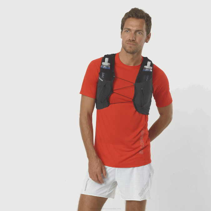 Men's Running Vest with flasks included - Sense Pro 10 V42L341 Salomon Black/Ebony - Salomon Australia