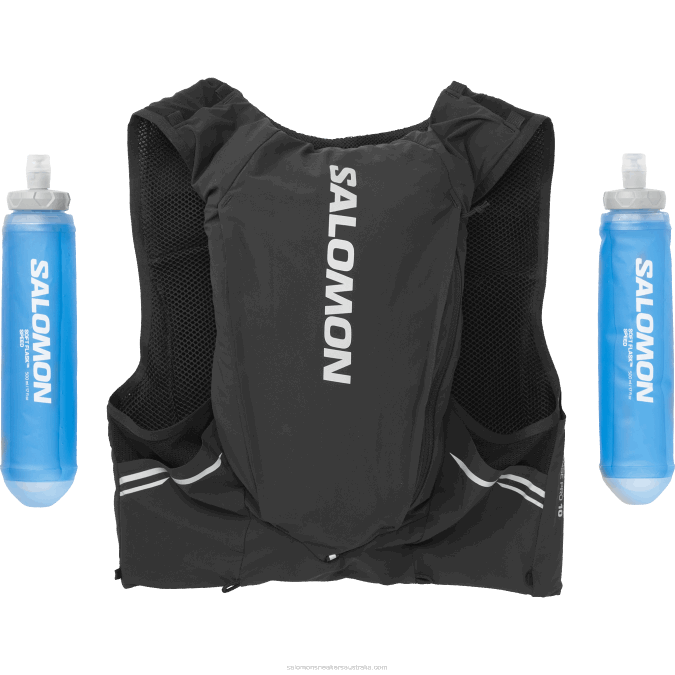 Men\'s Running Vest with flasks included - Sense Pro 10 V42L341 Salomon Black/Ebony - Salomon Australia
