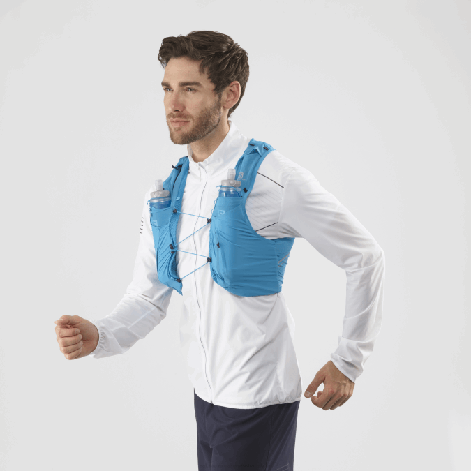 Men's Running Vest with flasks included - Sense Pro 5 V42L340 Salomon Hawaiian Ocean/Black - Salomon shoes