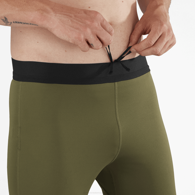 Men\'s Tights - Cross Run V42L252 Salomon Grape Leaf/Forest Night - Salomon Australia
