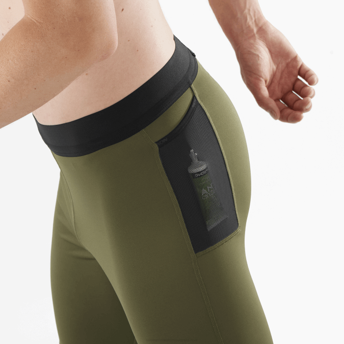 Men\'s Tights - Cross Run V42L252 Salomon Grape Leaf/Forest Night - Salomon Australia
