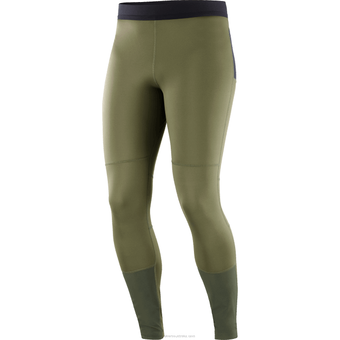 Men\'s Tights - Cross Run V42L252 Salomon Grape Leaf/Forest Night - Salomon Australia