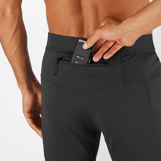 Men\'s Tights - Gore-Tex Infinium Windstopper V42L255 Salomon Deep Black - Salomon Australia