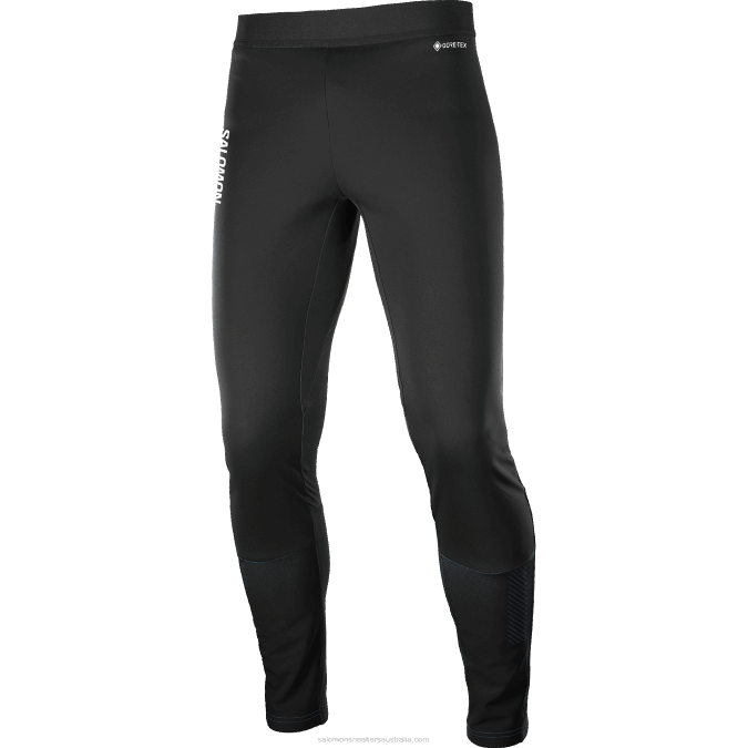 Men\'s Tights - Gore-Tex Infinium Windstopper V42L255 Salomon Deep Black - Salomon Australia