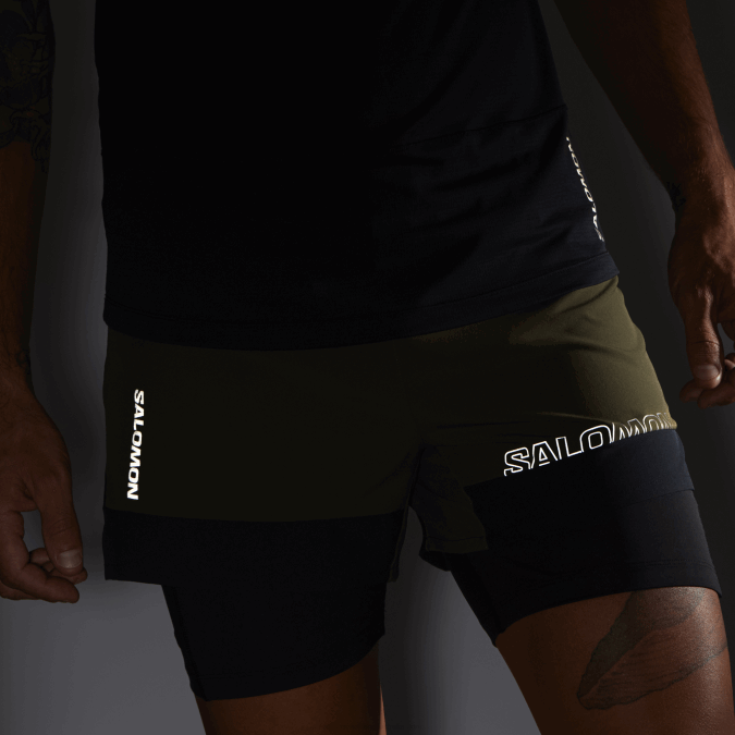 Men\'s Shorts - Cross 2In1 V42L278 Salomon Grape Leaf/Deep Black - Salomon sneakers Australia