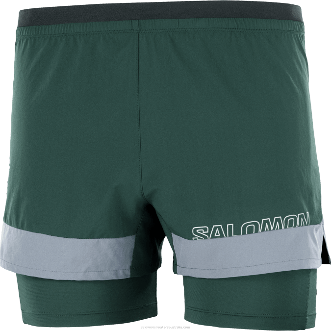 Men\'s Shorts - Cross 2In1 V42L282 Salomon Ponderosa Pine/Quiet Shade - Salomon shoes