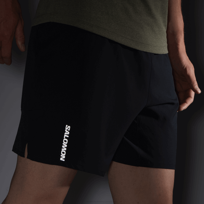 Men\'s Shorts - Cross 7 V42L295 Salomon Deep Black - Salomon Australia