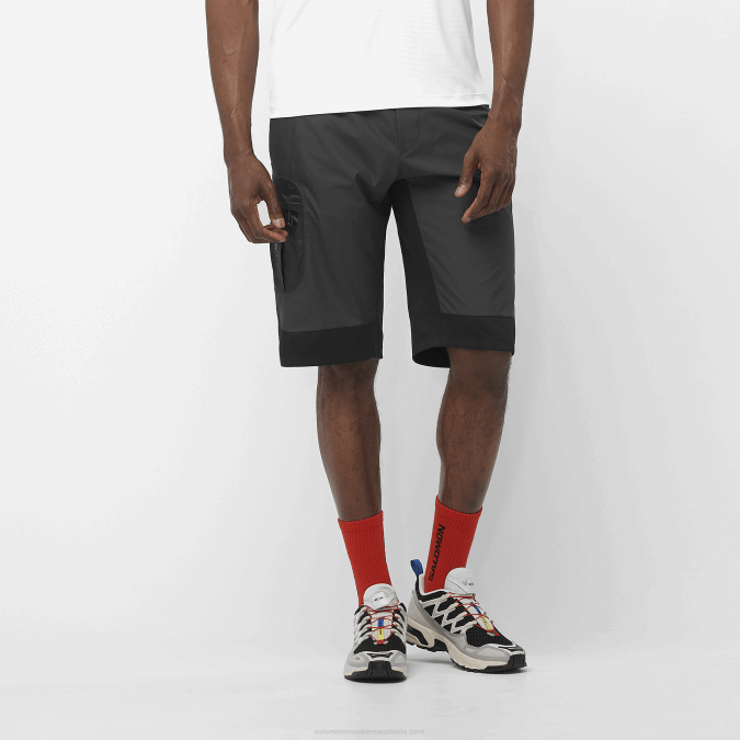 Men's Shorts - Equipe V42L260 Salomon Deep Black - Salomon sneakers Australia