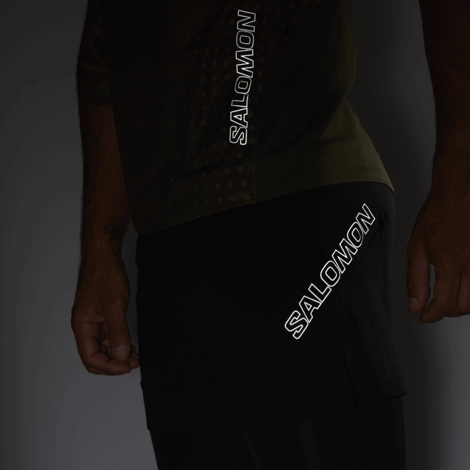 Men\'s Shorts - Sense Aero 2In1 V42L292 Salomon Deep Black - Salomon Australia