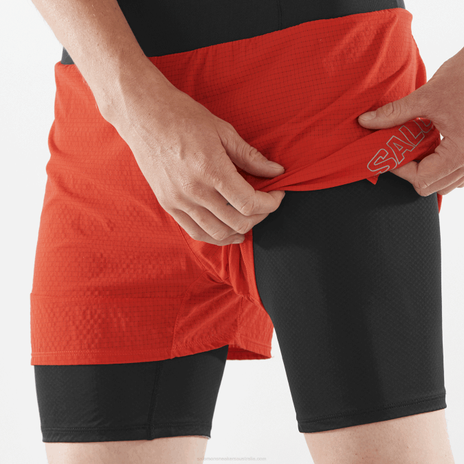 Men\'s Shorts - Sense Aero 2In1 V42L293 Salomon Fiery Red - Salomon sneakers Australia