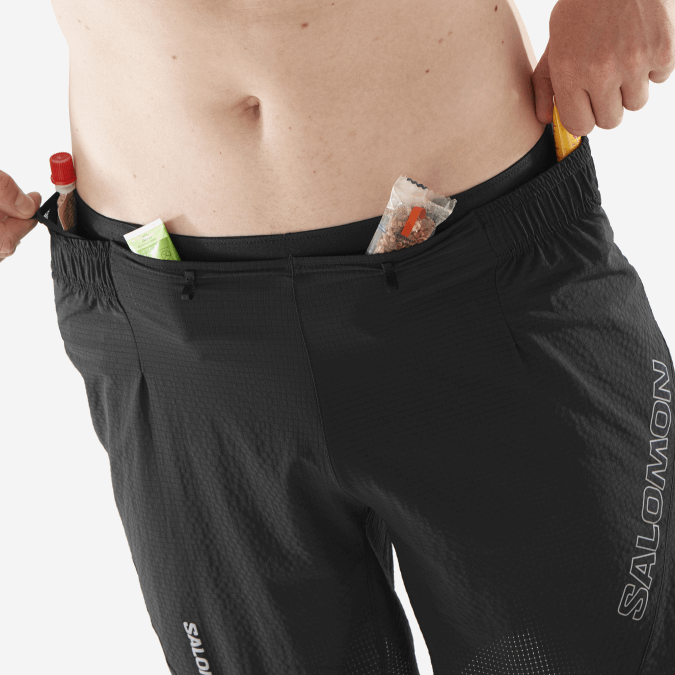 Men\'s Shorts - Sense Aero 7 V42L285 Salomon Deep Black - Salomon shoes