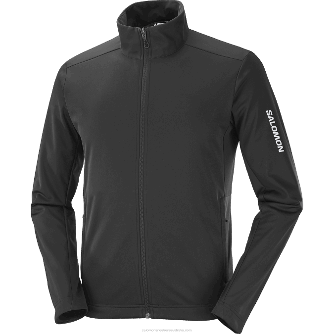 Men\'s Wind Jacket - Gore-Tex Infinium Windstopper V42L733 Salomon Deep Black - Salomon Australia