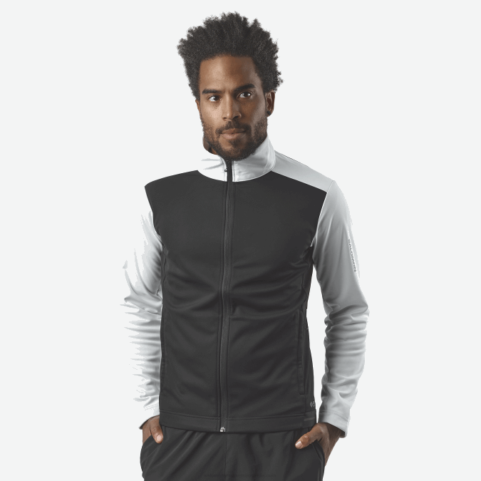 Men's Wind Jacket - Gore-Tex Infinium Windstopper V42L734 Salomon White/Deep Black - Salomon shoes