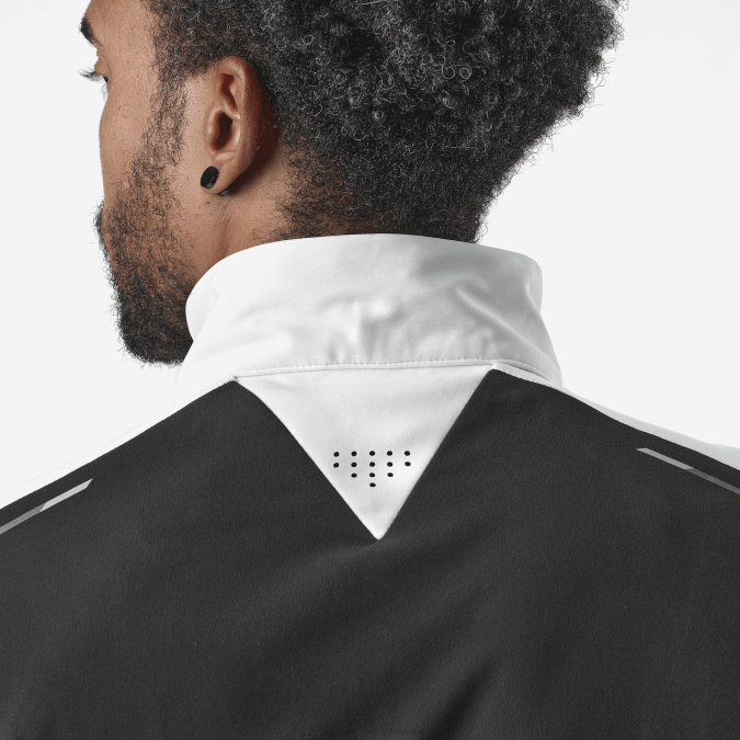 Men\'s Wind Jacket - Gore-Tex Infinium Windstopper V42L734 Salomon White/Deep Black - Salomon shoes