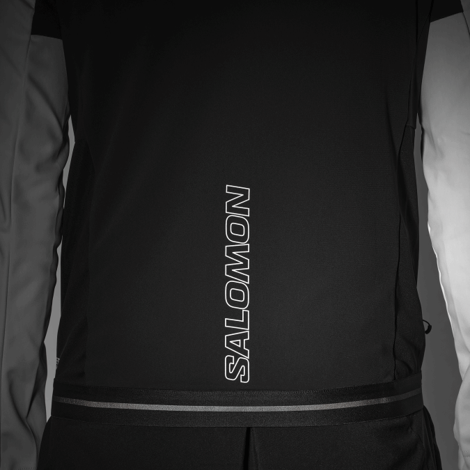 Men\'s Wind Jacket - Gore-Tex Infinium Windstopper V42L734 Salomon White/Deep Black - Salomon shoes