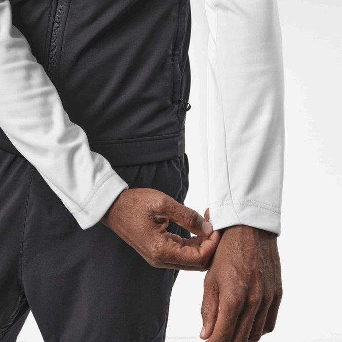 Men\'s Wind Jacket - Gore-Tex Infinium Windstopper V42L734 Salomon White/Deep Black - Salomon shoes