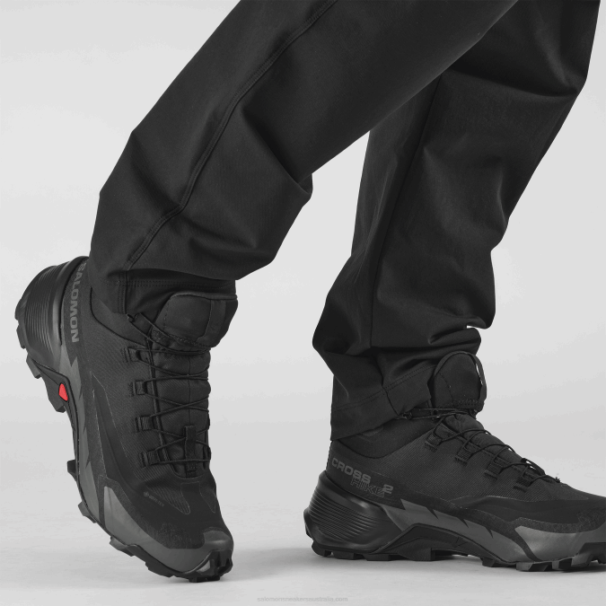 Men\'s Hiking Boots - Cross Hike 2 Mid Gore-Tex V42L36 Salomon Black/Magnet - Salomon Australia