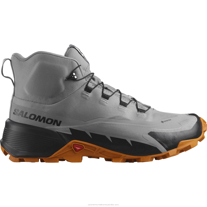 Men's Hiking Boots - Cross Hike 2 Mid Gore-Tex V42L37 Salomon Gull/Marmalade/Black - Salomon sneakers Australia